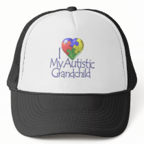 I Love My Autistic Grandchild Trucker Hats