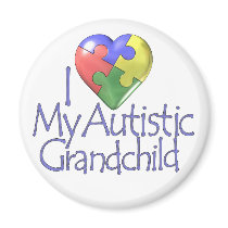 I Love My Autistic Grandchild Magnets