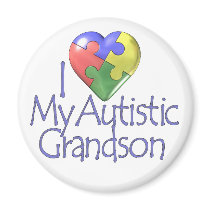 I Love My Autistic Grandson Refrigerator Magnets