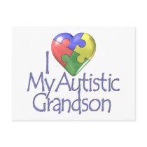 I Love My Autistic Grandson Postcard