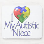 I Love My Autistic Niece Mouse Mats
