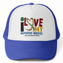 I Love My Autistic Nieces 2 AUTISM AWARENESS hats by awarenessgifts I Love My Autistic Nieces 2 AUTISM AWARENESS hats