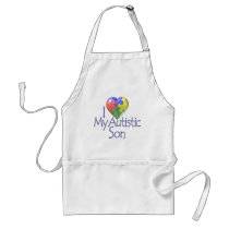i Love My Autistic Son Aprons