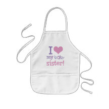 I Love My Baby Sister Kids T-Shirts & Gifts Aprons