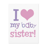 I Love My Baby Sister Kids T-Shirts & Gifts postcards