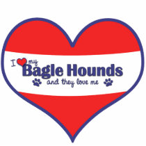 I Love My Bagle Hounds (Multiple Dogs) Cut Outs