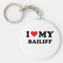 I Love My Bailiff Key Chains