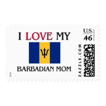 I Love My Barbadian Mom Stamp