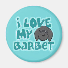 I Love My Barbet Refrigerator Magnets