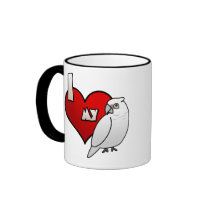 I Love my Bare Eyed Cockatoo Coffee Mugs