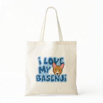 I Love My Basenji Bag