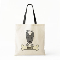 I Love My Basenji Canvas Bag