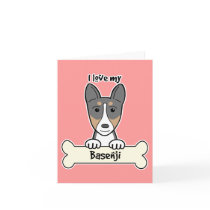 I Love My Basenji Greeting Card