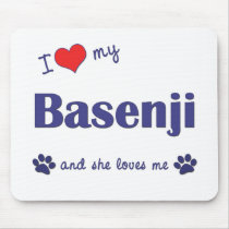 I Love My Basenji (Female Dog) Mouse Pad