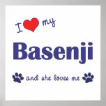 I Love My Basenji (Female Dog) Print