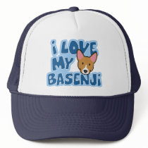 I Love My Basenji Hat