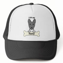 I Love My Basenji Hats