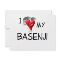 I Love My Basenji Invite