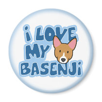I Love My Basenji Magnet