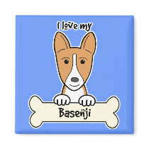 I Love My Basenji Refrigerator Magnet