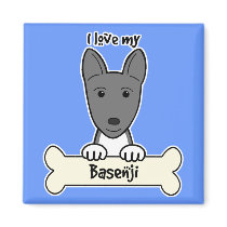 I Love My Basenji Magnet