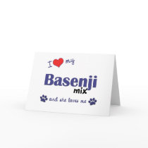 I Love My Basenji Mix (Female Dog) Card
