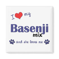 I Love My Basenji Mix (Female Dog) Magnets