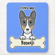 I Love My Basenji Mouse Pads