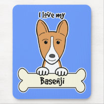 I Love My Basenji Mouse Pad