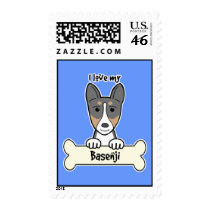 I Love My Basenji Stamps