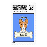 I Love My Basenji Stamp