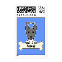I Love My Basenji Stamps
