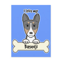 I Love My Basenji Postcards