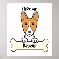 I Love My Basenji Print
