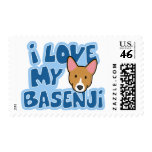 I Love My Basenji Stamps