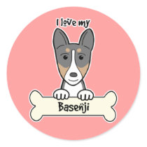 I Love My Basenji Sticker