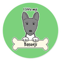 I Love My Basenji Sticker