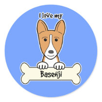 I Love My Basenji Sticker