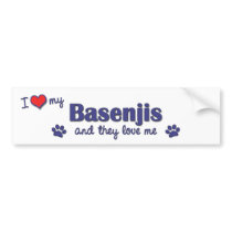 I Love My Basenjis (Multiple Dogs) Bumper Sticker