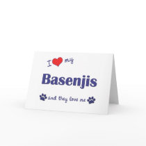 I Love My Basenjis (Multiple Dogs) Greeting Card