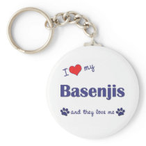 I Love My Basenjis (Multiple Dogs) Keychains