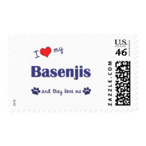 I Love My Basenjis (Multiple Dogs) Postage