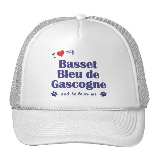 I Love My Basset Bleu de Gascogne (Male Dog) Trucker Hats