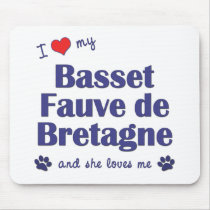 I Love My Basset Fauve de Bretagne (Female Dog) mousepads by thatsalottadogs I Love My Basset Fauve de Bretagne (Female Dog) mousepads