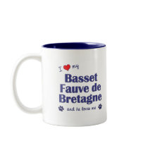 I Love My Basset Fauve de Bretagne (Male Dog) mugs