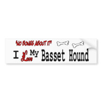 I Love My Basset Hound bumper stickers