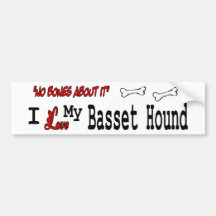 I Love My Basset Hound Bumper Sticker