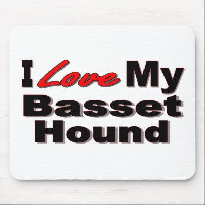 I Love My Basset Hound Dog Merchandise Mousepad