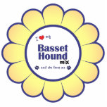 I Love My Basset Hound Mix (Female Dog) Photo Sculptures