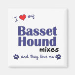 I Love My Basset Hound Mixes (Multiple Dogs) Magnets